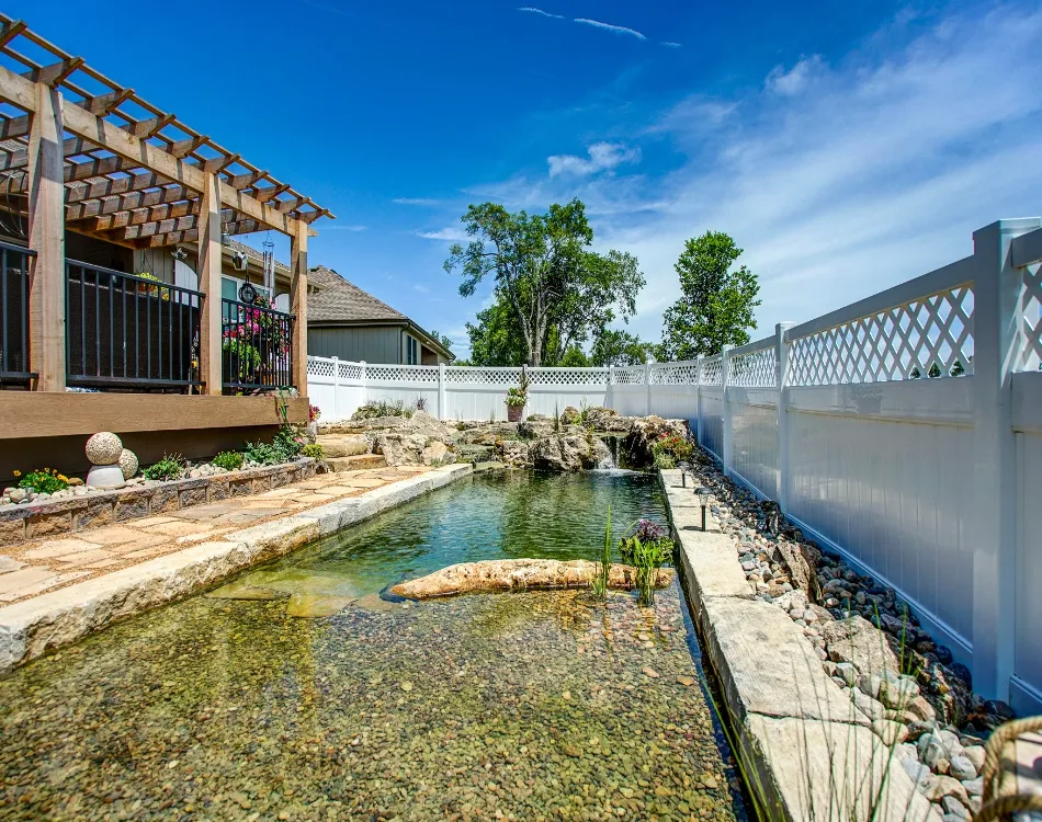A swimming pond with a zone for biological filtration