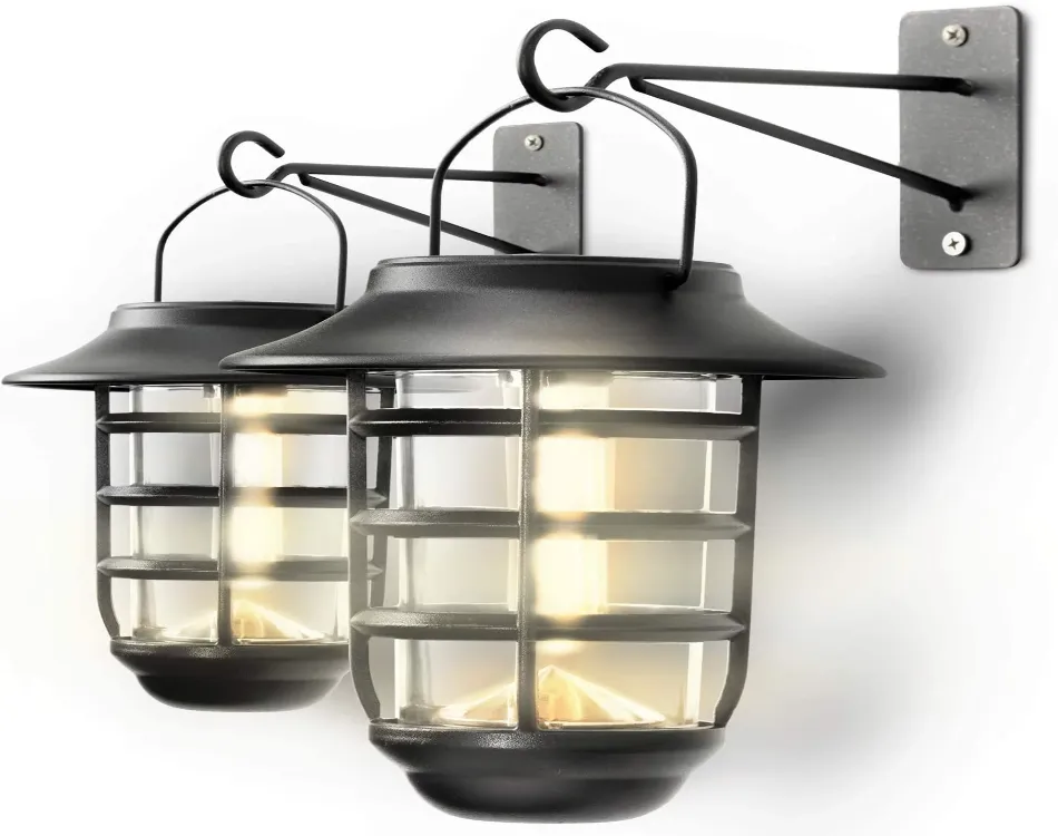Home Zone Solar Wall-Mounted Lantern Lights