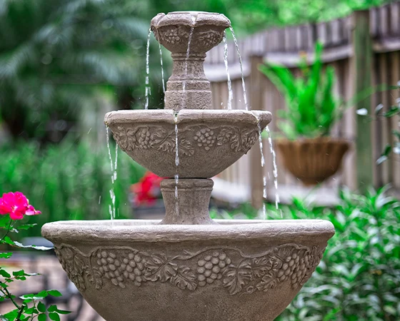 Smaller tiered garden fountain